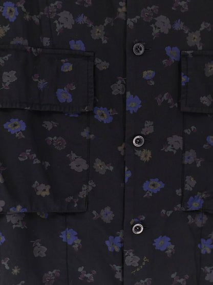 Cotton blend shirt with floral print thumbnail