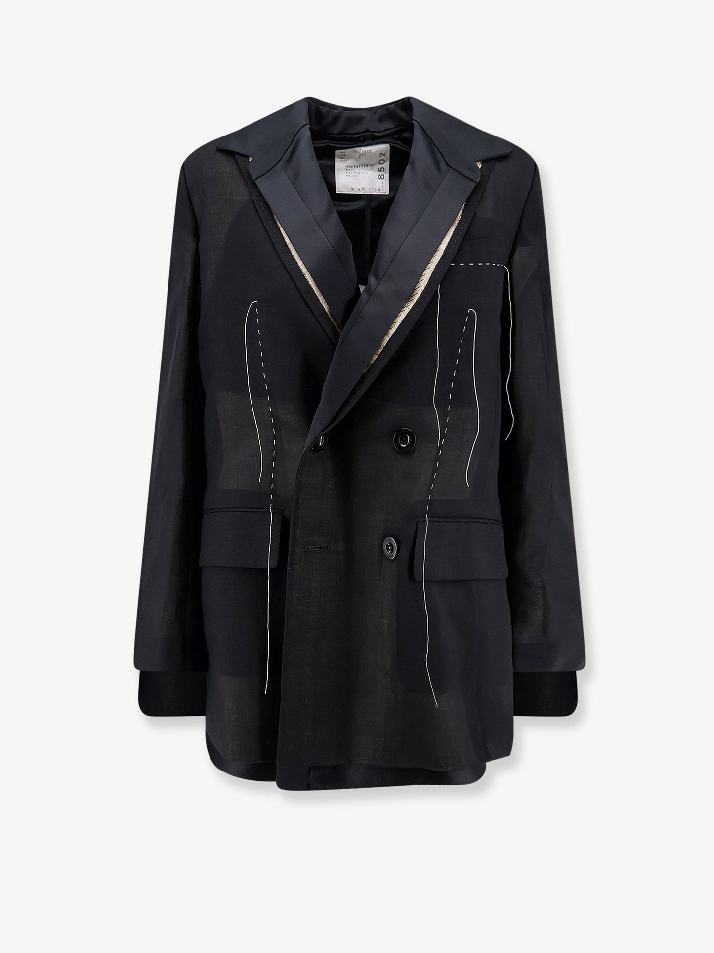 Silk and organza blazer