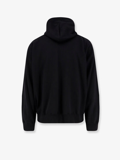 Cotton sweatshirt with double logo patch thumbnail