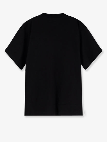 T-shirt in cotone con patch logo frontale thumbnail