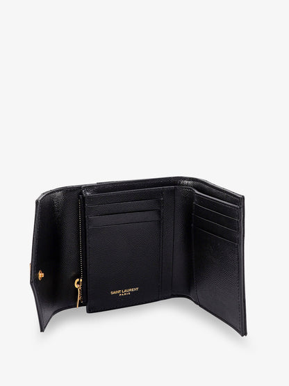 Leather wallet with Cassandre logo on the front thumbnail