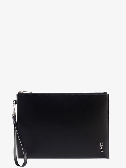 Leather clutch with Monogram detail thumbnail