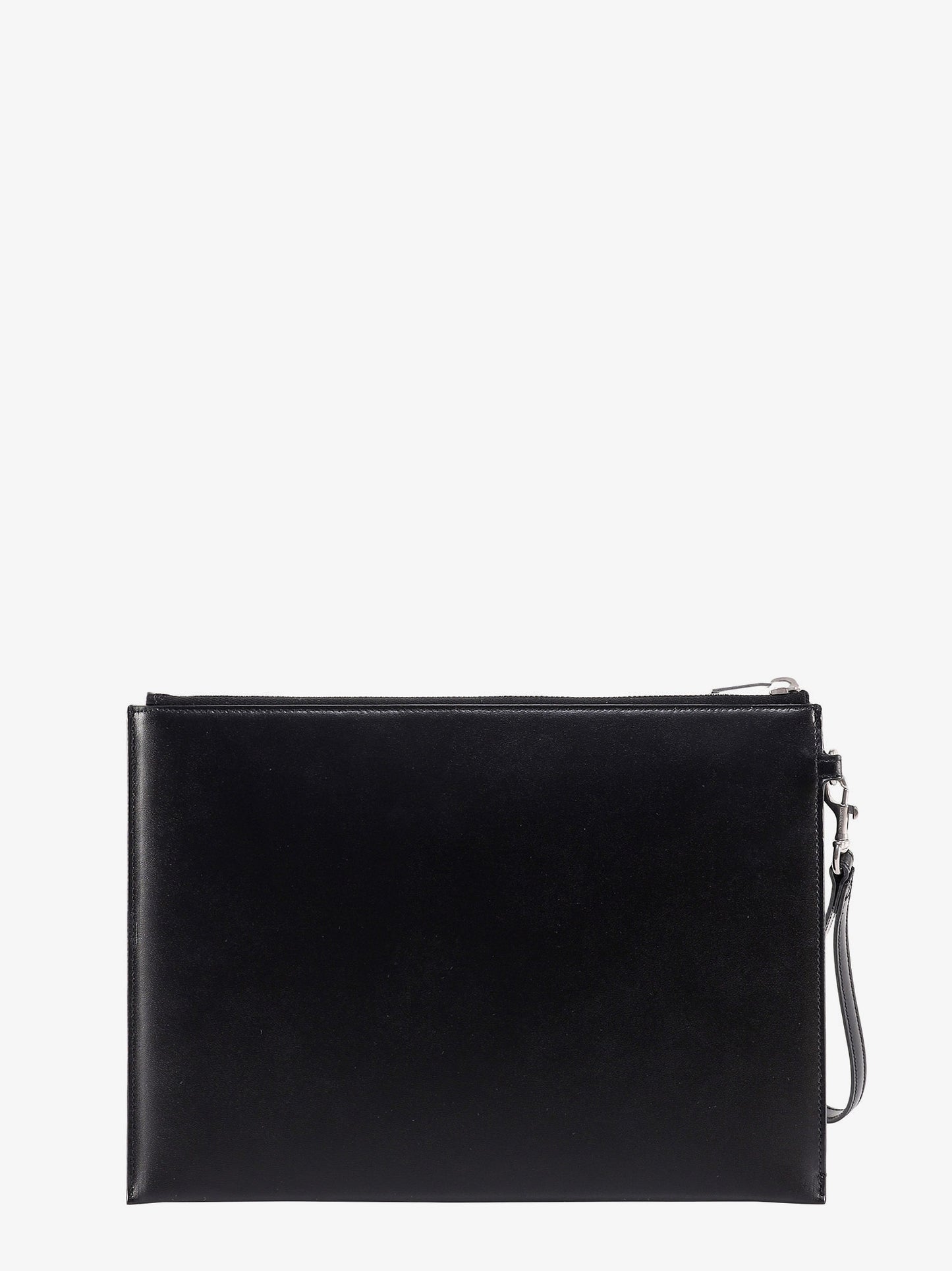 Leather clutch with Monogram detail