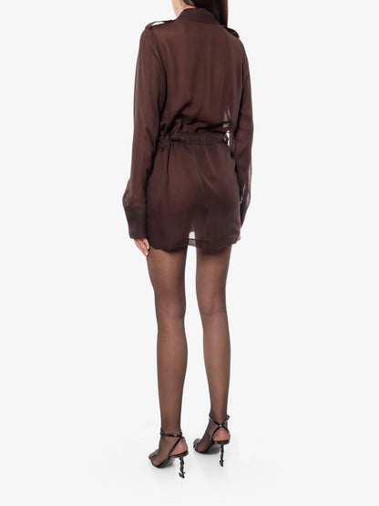 Vestito in seta biologica con cintura in vita thumbnail