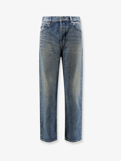 Ankle midi blue denim jeans thumbnail