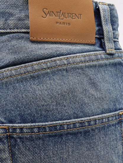 Ankle midi blue denim jeans thumbnail