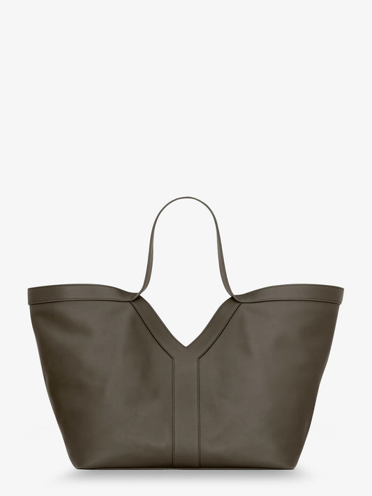 Tote Y hammered leather shoulder bag