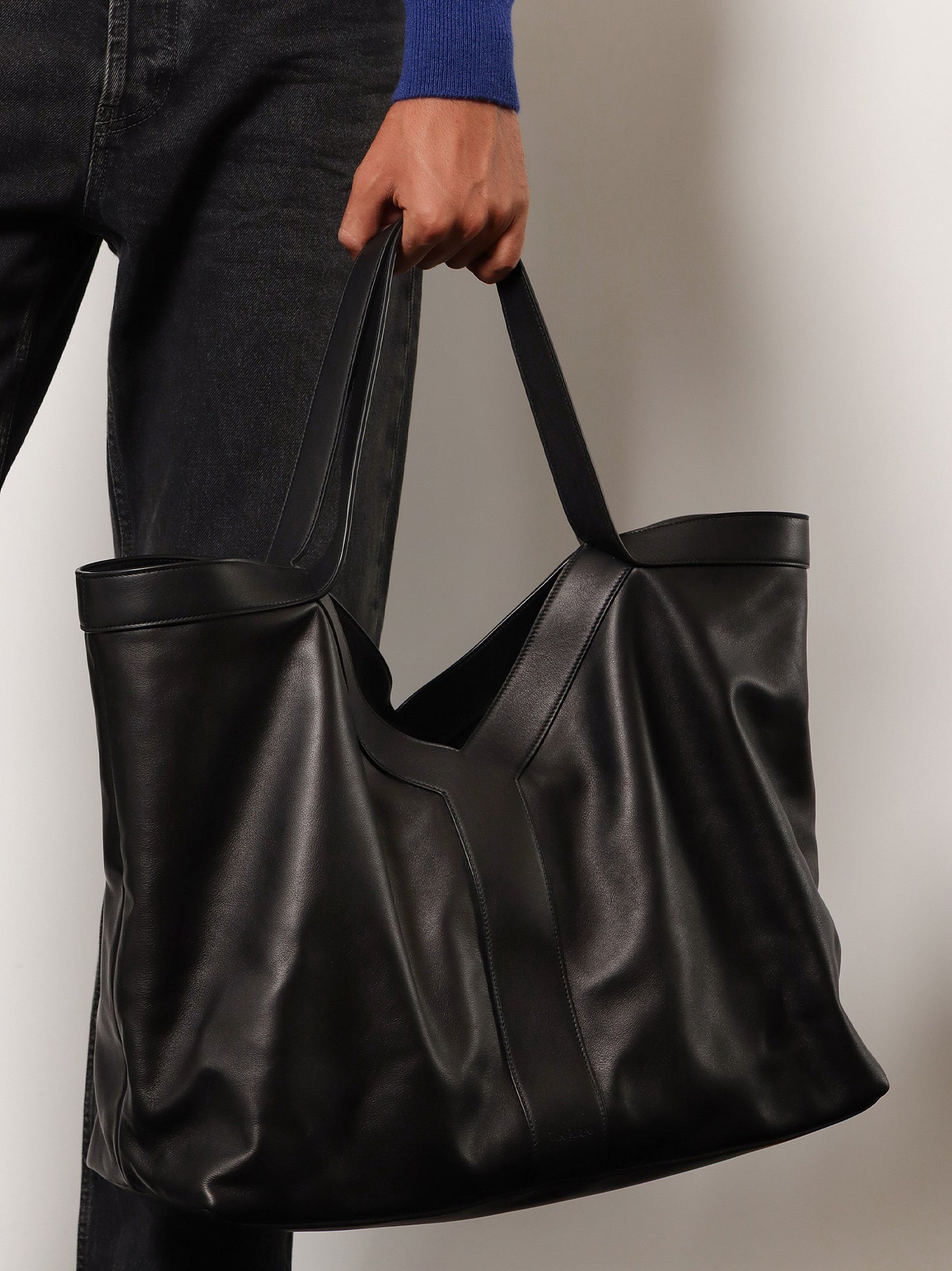 Borsa Tote Y Oversize in pelle