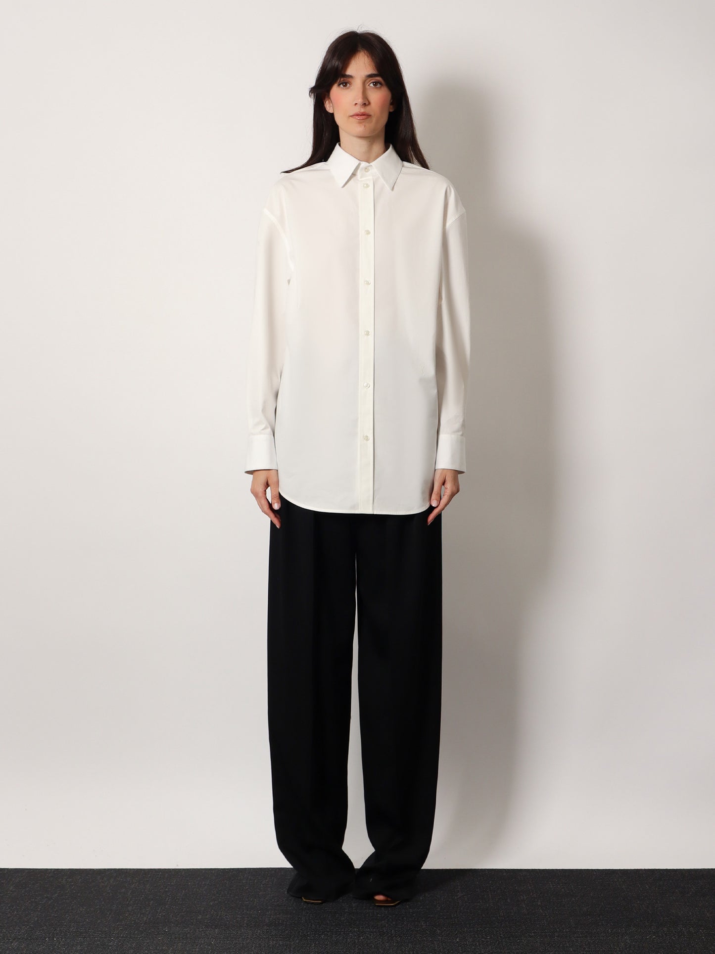 Certified cotton shirt with Monogram embroidery