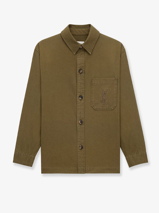 Cotton and linen shirt with embroidery