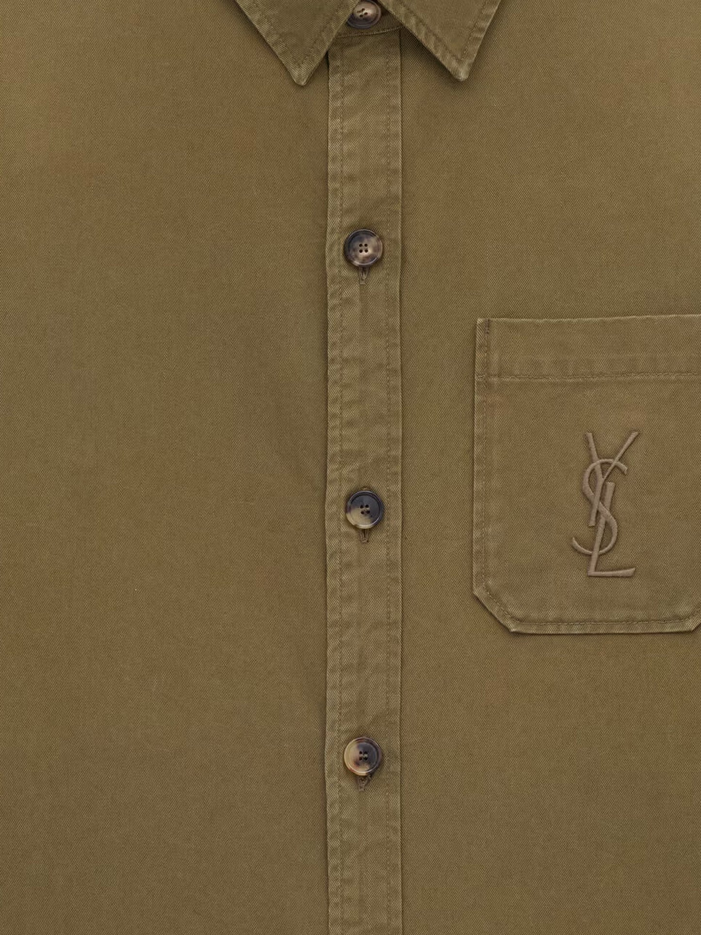Cotton and linen shirt with embroidery