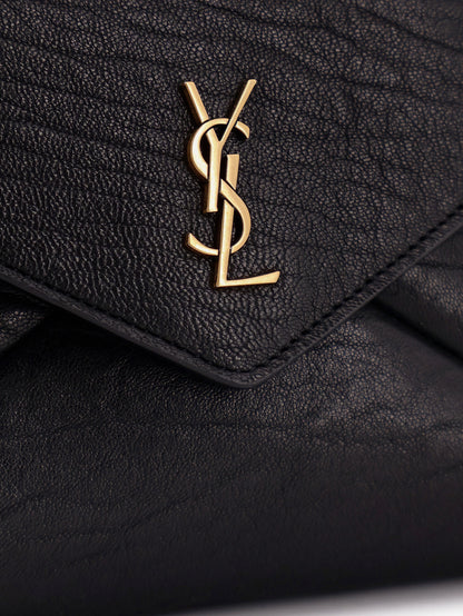 Leather crossbody bag with metal Cassandre logo thumbnail