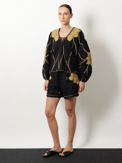 Shorts Vareli in lino e cotone thumbnail