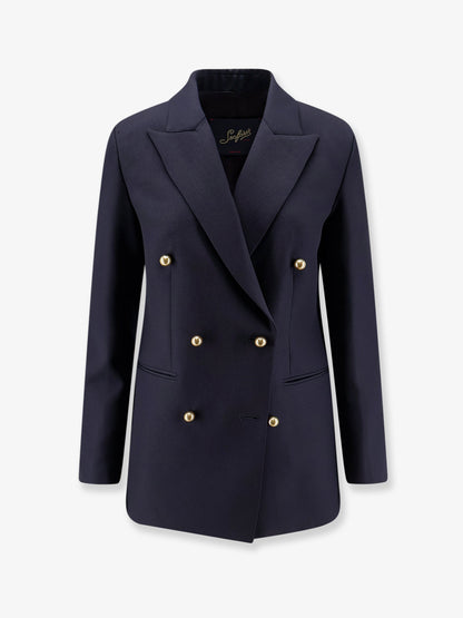 Berry virgin wool blazer thumbnail