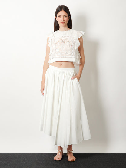Asymmetrical cotton skirt thumbnail