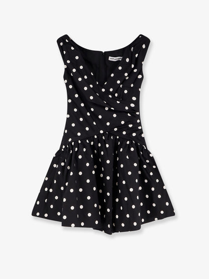 Vestito Mini in cotone a pois thumbnail