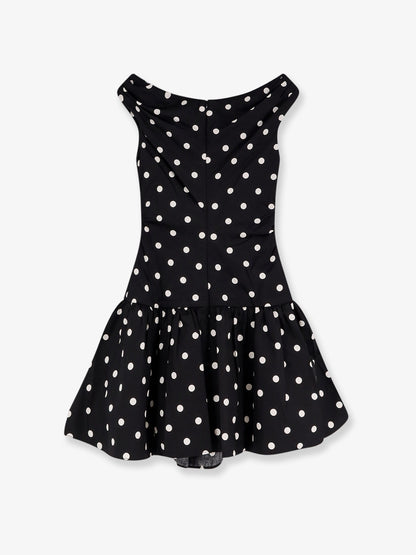 Vestito Mini in cotone a pois thumbnail