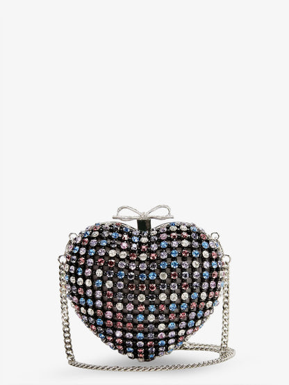 Crystal heart clutch bag thumbnail