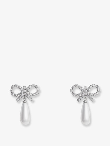 Silver brass earrings thumbnail
