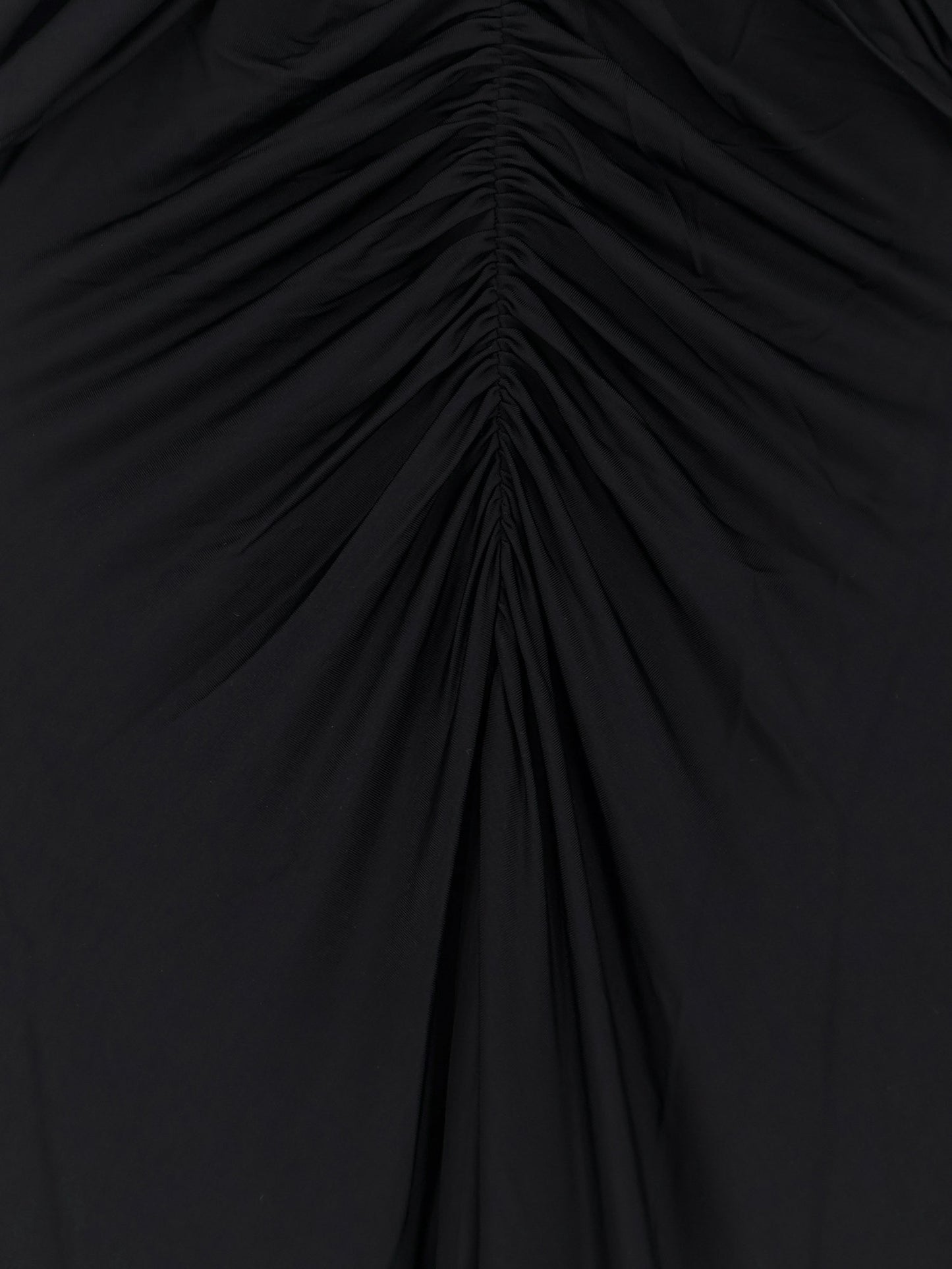 Gathered jersey long dress