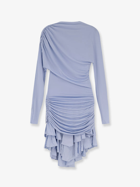 Gathered jersey mini dress
