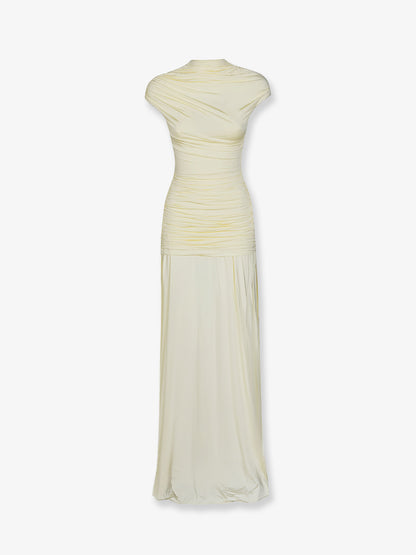 Draped jersey long dress thumbnail