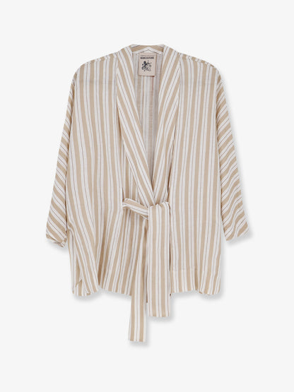 Kimono striped linen shirt thumbnail