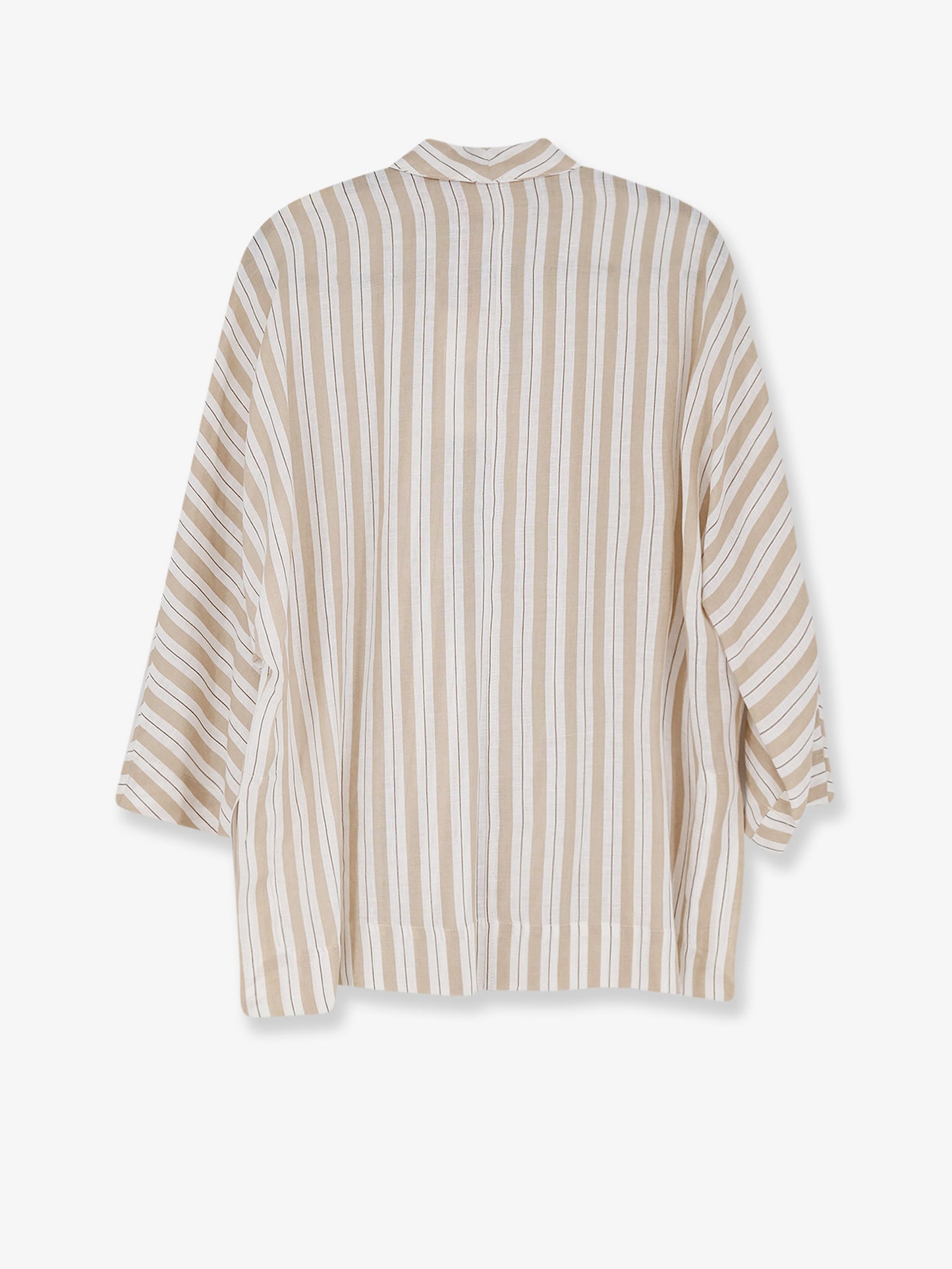 Kimono striped linen shirt