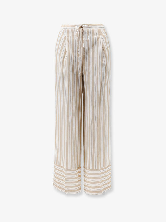 Striped linen trousers