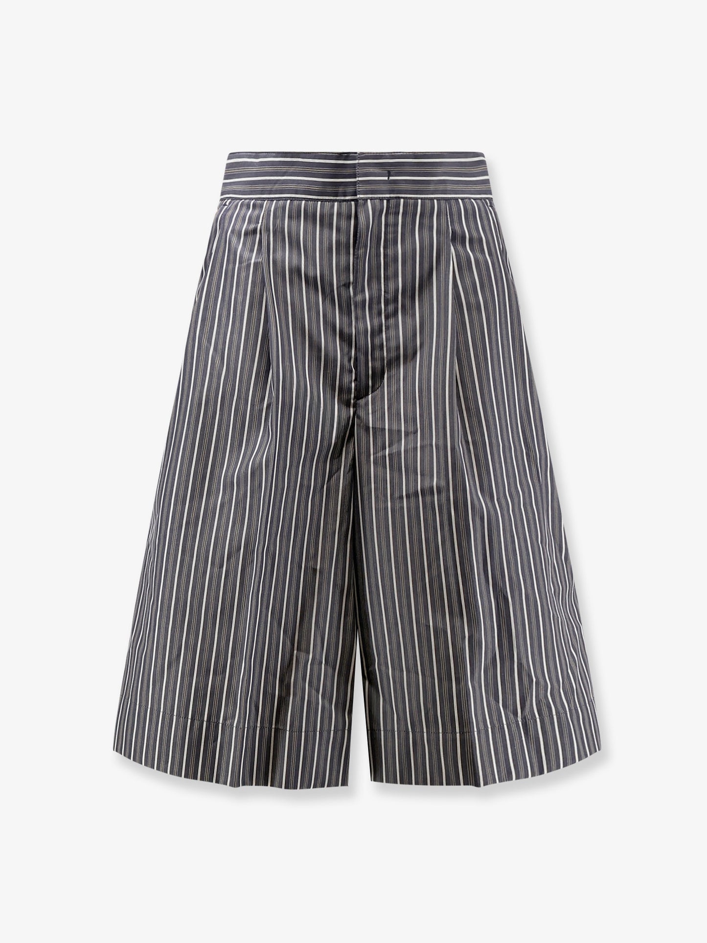 Henna striped cotton bermuda shorts