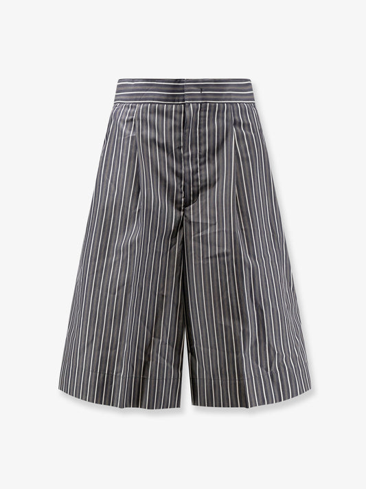 Henna striped cotton bermuda shorts
