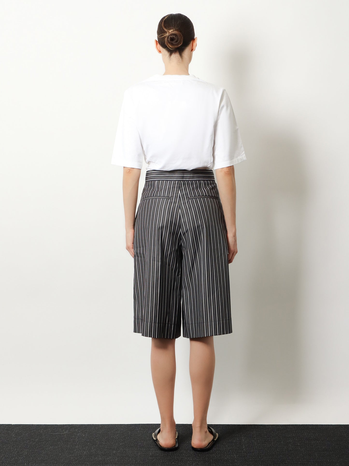 Henna striped cotton bermuda shorts
