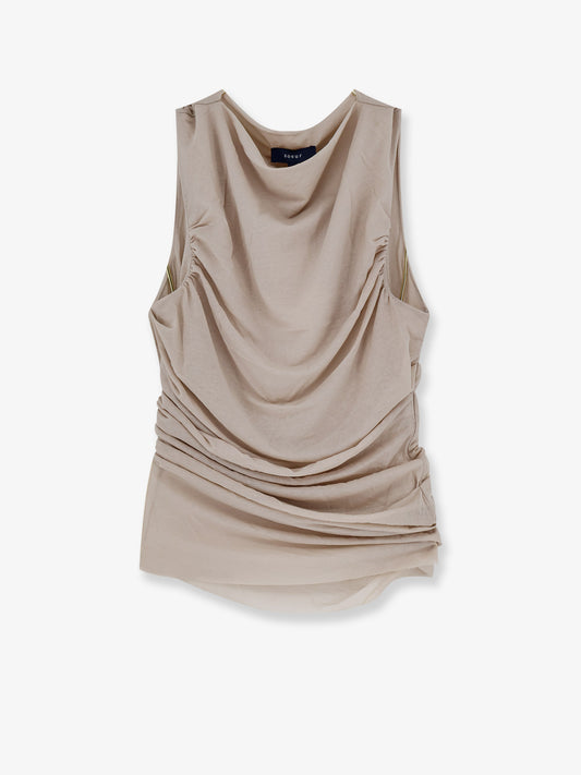 Irina extra-fine cotton crêpe top