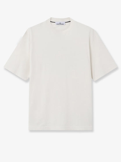 Cotton T-shirt with tone-on-tone logo print on the front thumbnail