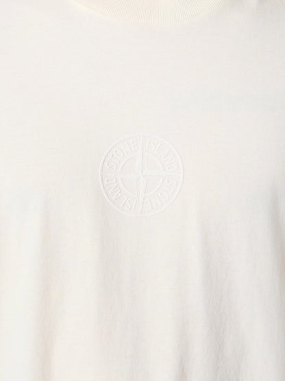 Cotton T-shirt with tone-on-tone logo print on the front thumbnail