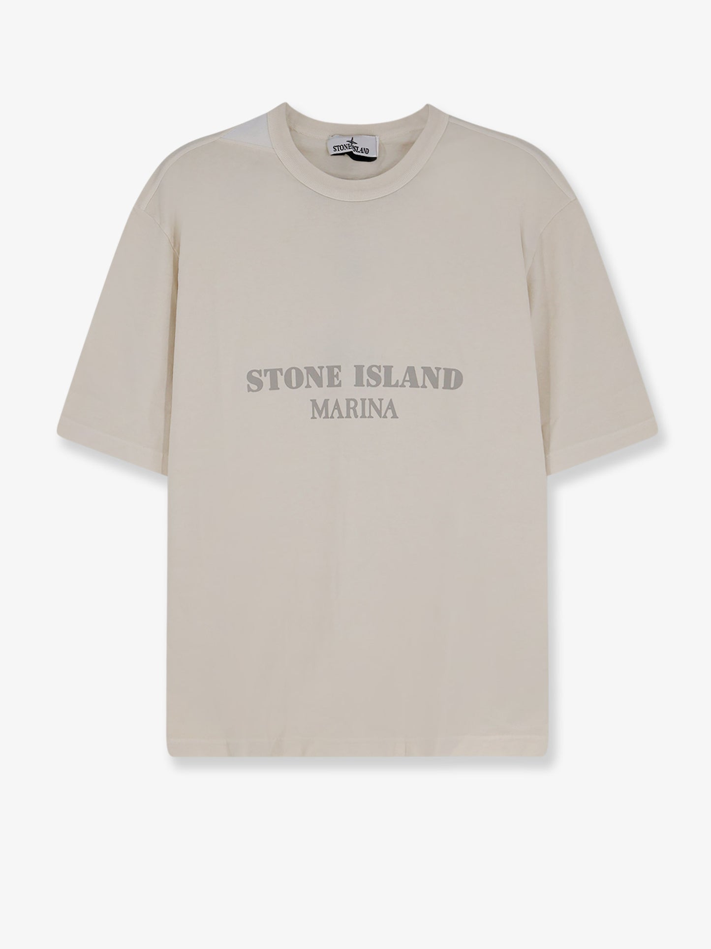 T-shirt in cotone con stampa logo frontale