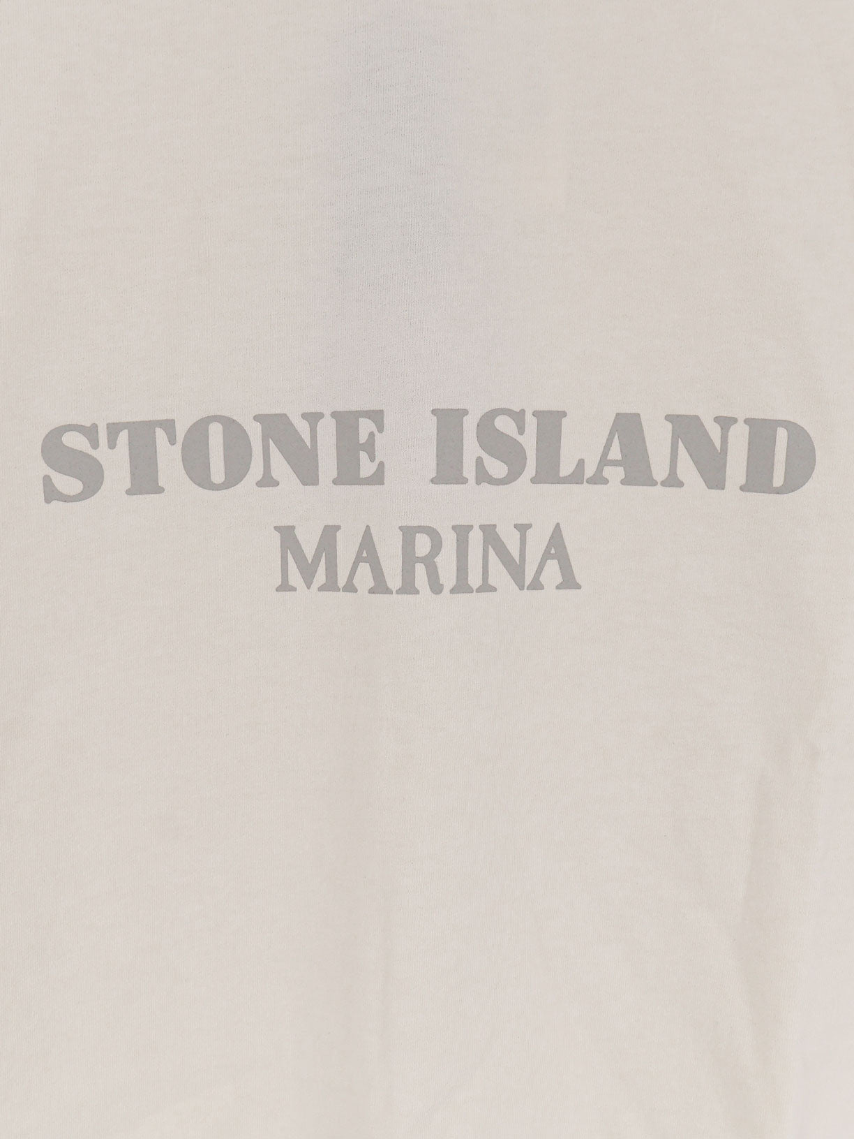 T-shirt in cotone con stampa logo frontale