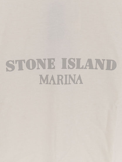 T-shirt in cotone con stampa logo frontale thumbnail