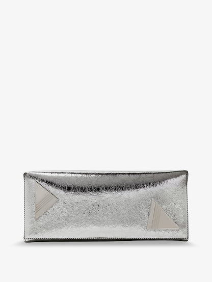 8.30 PM laminated leather clutch bag with logo engraved on the bottom thumbnail