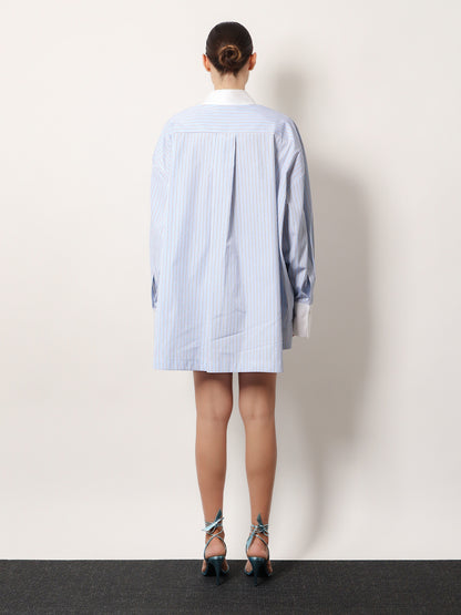 Oversize striped cotton shirt thumbnail