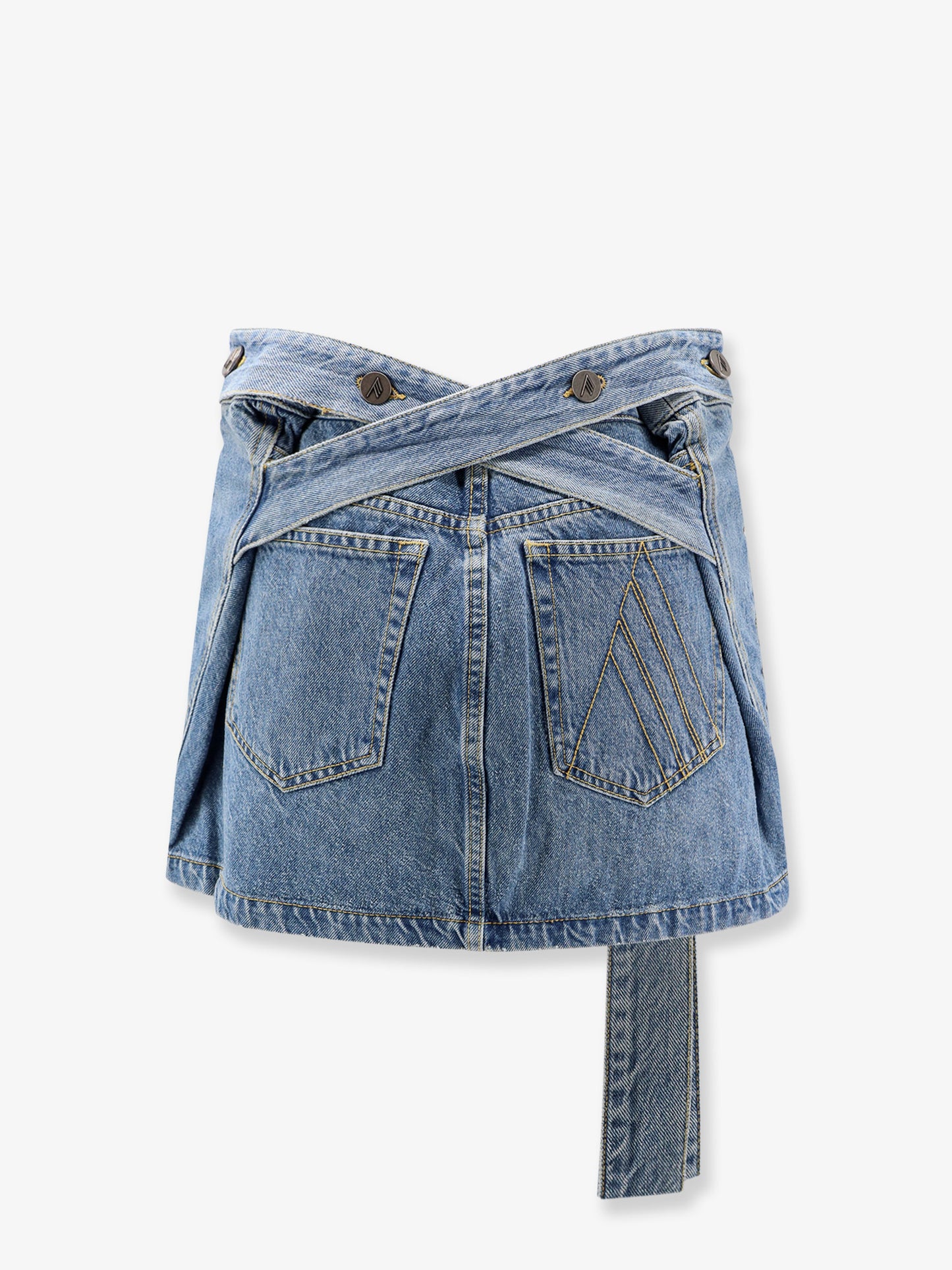 Denim skirt with belt