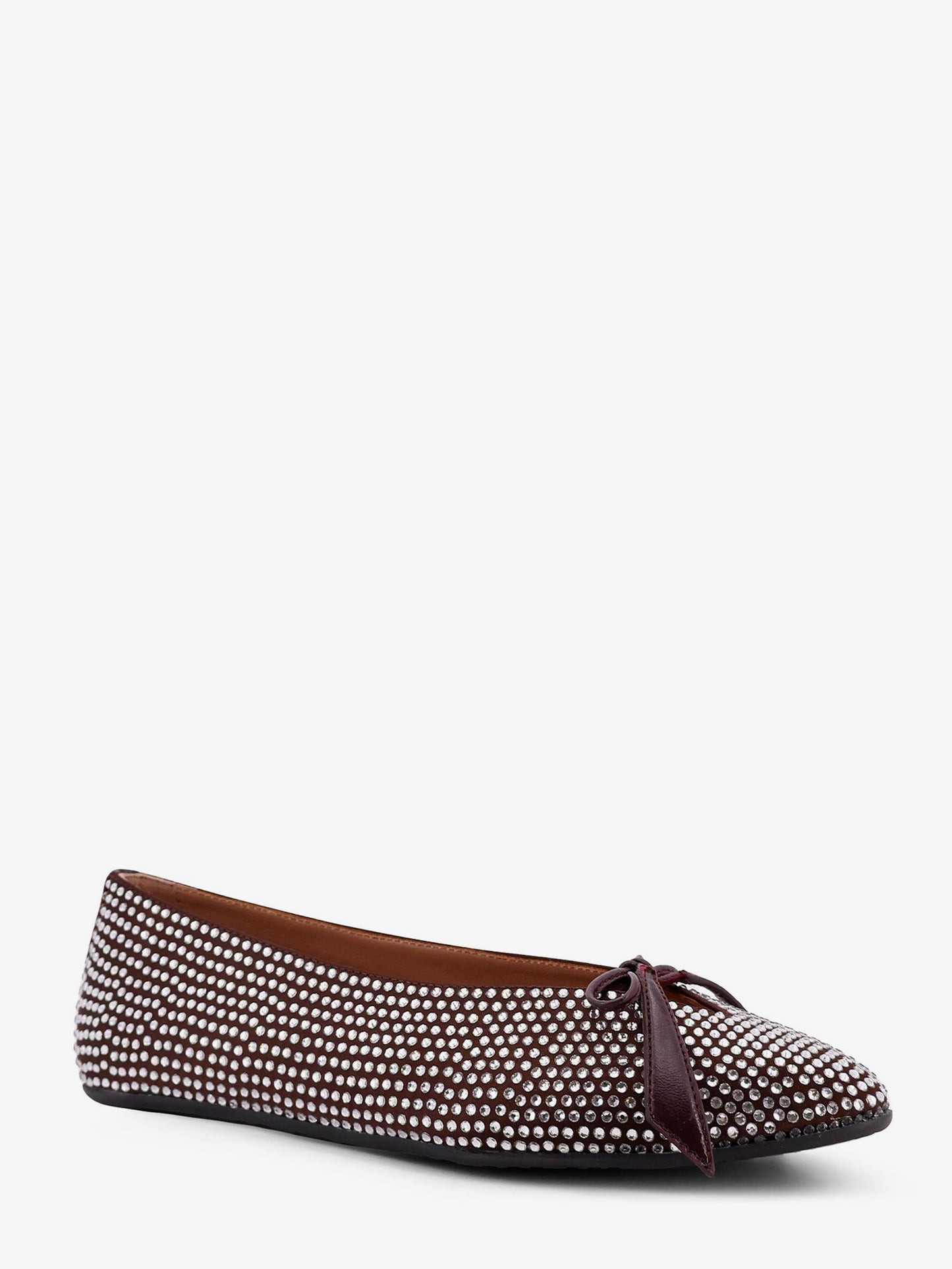 Kali satin ballerinas with all-over rhinestone detail