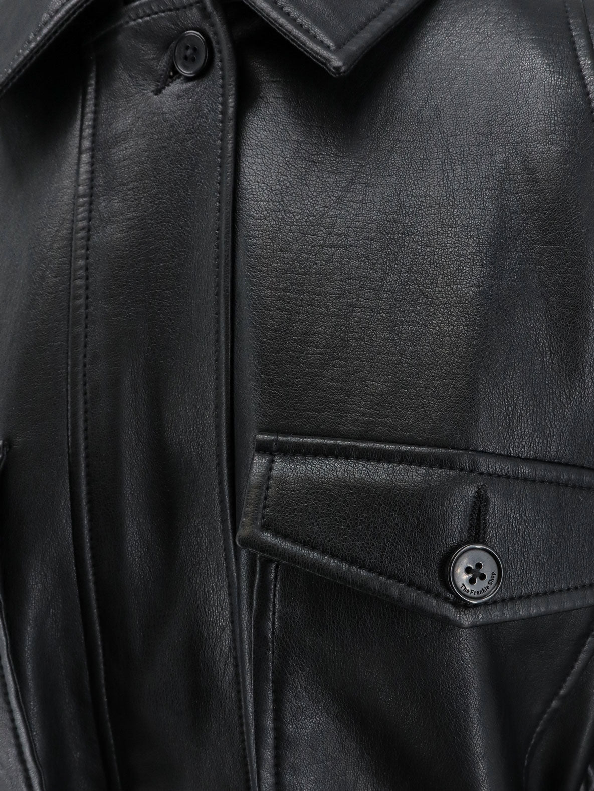 Kelia faux leather trench