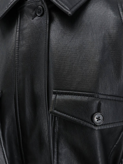Kelia faux leather trench thumbnail