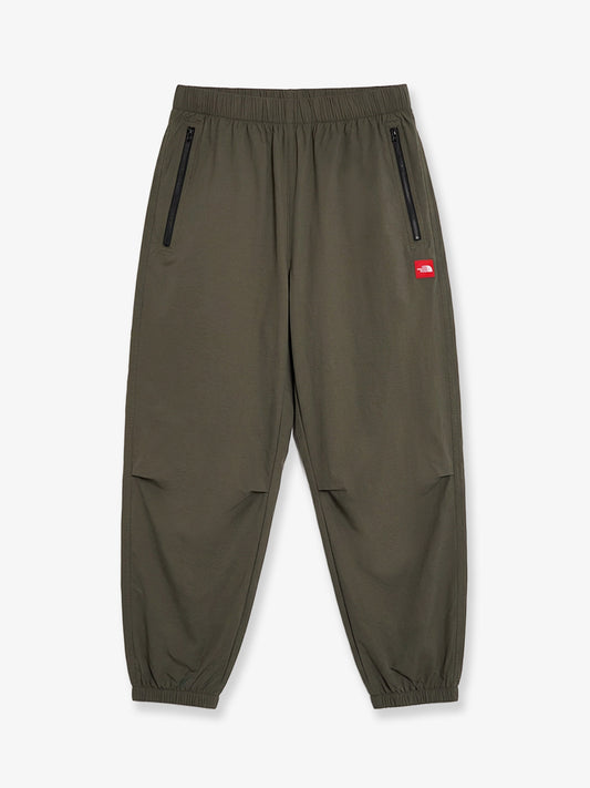 Pantaloni in nylon con patch logo laterale