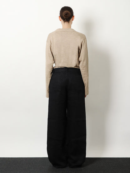 Niosa polo shirt in cotton and linen thumbnail
