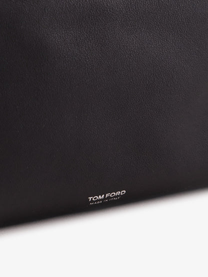 Leather shopping bag with logo lettering on the bottom thumbnail