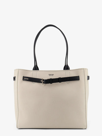 Canvas shoulder bag with engraved logo on the front thumbnail