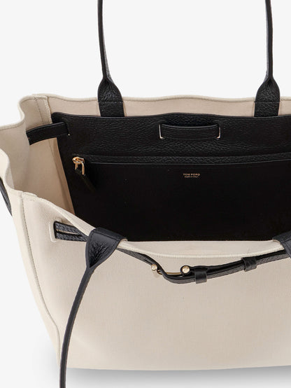 Canvas shoulder bag with engraved logo on the front thumbnail