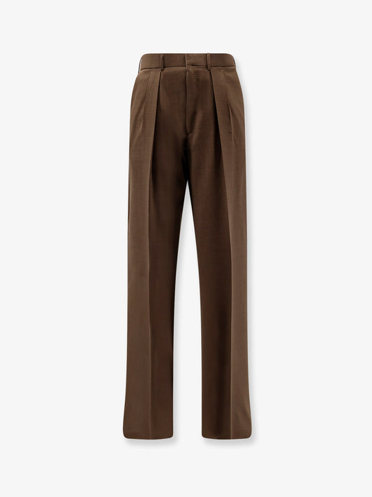 Wool trousers with pinces